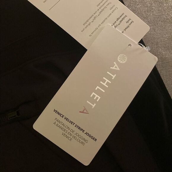 Athleta Venice Velvet Stripe Jogger NWT - Picture 2 of 16